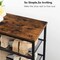 Space-Saving Shoe Rack with Wooden Top, Metal Shelves, Adjustable Feet
